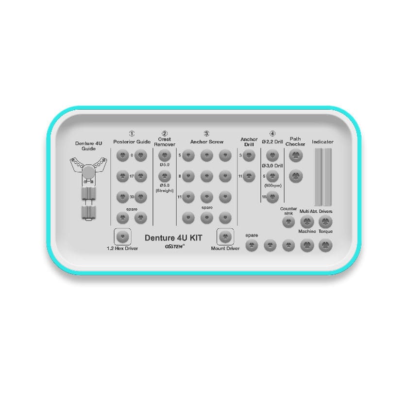 Kit de instrumentos para implantología dental 4U Osstem Implant France