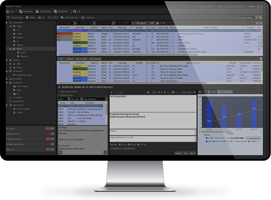 PACS para imágenes médicas INFINITT North America para hospital