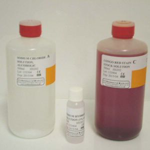 kits de reactivos para histologia / para microbiología / colorantes / líquidos