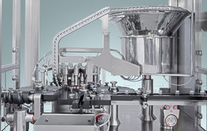 sistema de encapsulación de frascos / para la industria farmacéutica / automático / continuo