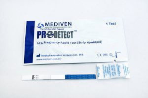 tira de prueba de embarazo / de hCG / de orina