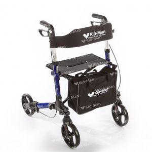 andador con ruedas 4 ruedas / con asiento / plegable