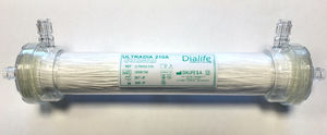 ultrafiltro de diálisis / para líquido / de polisulfona / antibacteriano