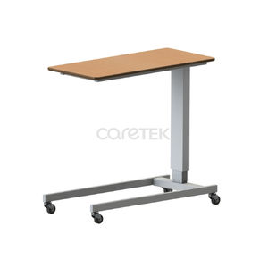 mesa de cama de altura regulable / con ruedas / con accionamiento manual