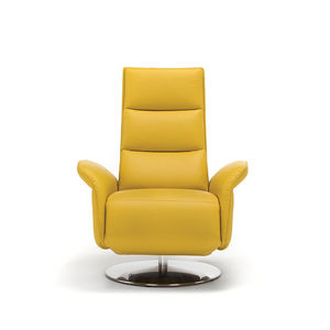 sillón de descanso reclinable / con reposapiernas / verticalizador / de cuero