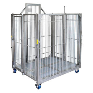 jaula veterinaria para perros / modular / plegable / de acero inoxidable
