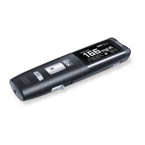 glucómetro con disparador de lancetas / USB