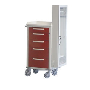 carro de transporte / de almacenamiento / para endoscopios / 5 cajones