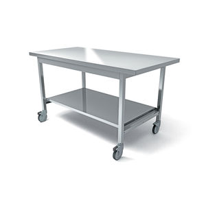 mesa de trabajo / de empaquetado / rectangular / con ruedas
