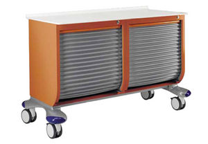 carro multifunción / de lavandería / con puerta corredera / de 2 módulos