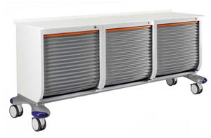 carro multifunción / de lavandería / con puerta corredera / de 3 módulos