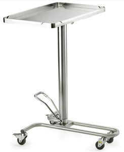 mesa de Mayo con ruedas / de acero inoxidable / de altura regulable