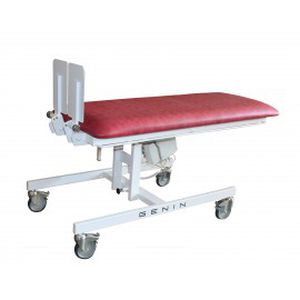 mesa de verticalización 1 sección / eléctrica / con ruedas / pediátrica