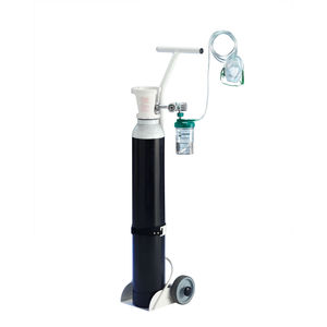 sistema de oxigenoterapia en carro / con botella de oxigeno / con máscara de oxígeno