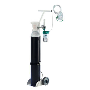 sistema de oxigenoterapia en carro / con botella de oxigeno / con máscara de oxígeno
