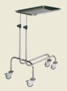 mesa de Mayo de acero inoxidable / con ruedas / de altura regulable / con frenos