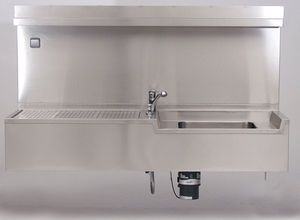 fregadero de laboratorio / de autopsia / 1 estación / de acero inoxidable