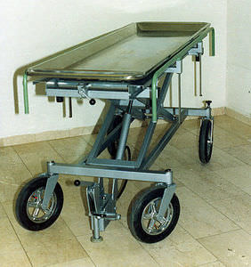 carro mortuorio / de transporte / para ataúdes / de acero inoxidable