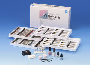 material dental de material compuesto híbrido / para la restauración dental / para carillas dentales / opaco