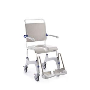 silla de ducha / con ruedas / con apertura higiénica