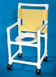 silla de ducha / con ruedas / con apertura higiénica