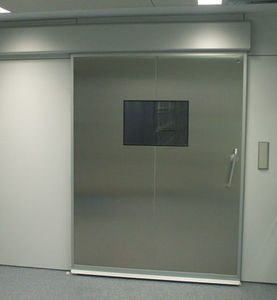 puerta de hospital / de laboratorio / de corredera / hermética