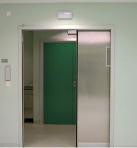 puerta corredera / para unidad de radiología / para centro sanitario / doble