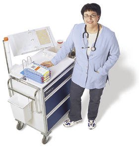 carro para cuidados / de transporte / para medicamentos / con sistema de control posológico