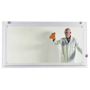 ventana de observación / de hospital / de protección radiológica / de cristal de plomo