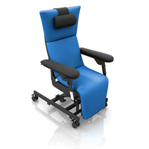 sillón de quimioterapia eléctrico / de 3 secciones / con ruedas / con respaldo regulable