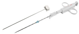 aguja de biopsia histológica / de Menghini / de un solo uso / semiautomática