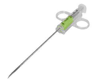 aguja de biopsia / de Menghini / de un solo uso / semiautomática