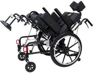 silla de ruedas pasiva / con reposacabezas / reclinable / ajustable en altura