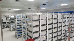 estantería modular / para cestas / para contenedores / estructura abierta