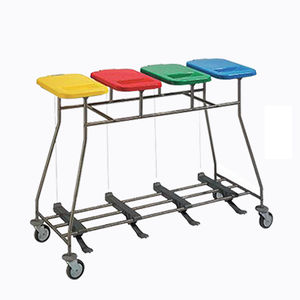 carro de transporte / para desechos / para lavandería / 4 bolsas