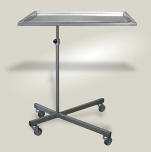 mesa de Mayo de acero inoxidable / con ruedas / de altura regulable / con frenos