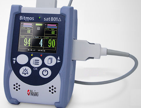 Pulsioxímetro portátil de mano sat 801 Bitmos GmbH médico USB