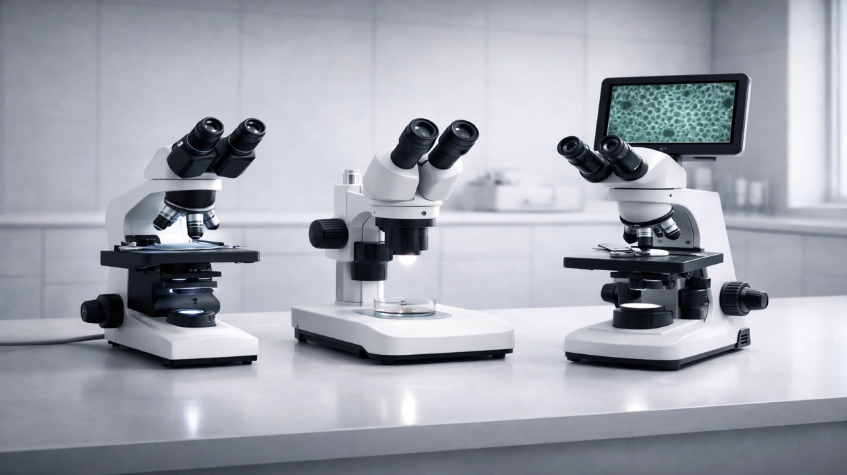 Cirujanos utilizando microscopios quirúrgicos motorizados durante procedimientos neuroquirúrgicos en entornos hospitalarios estériles.