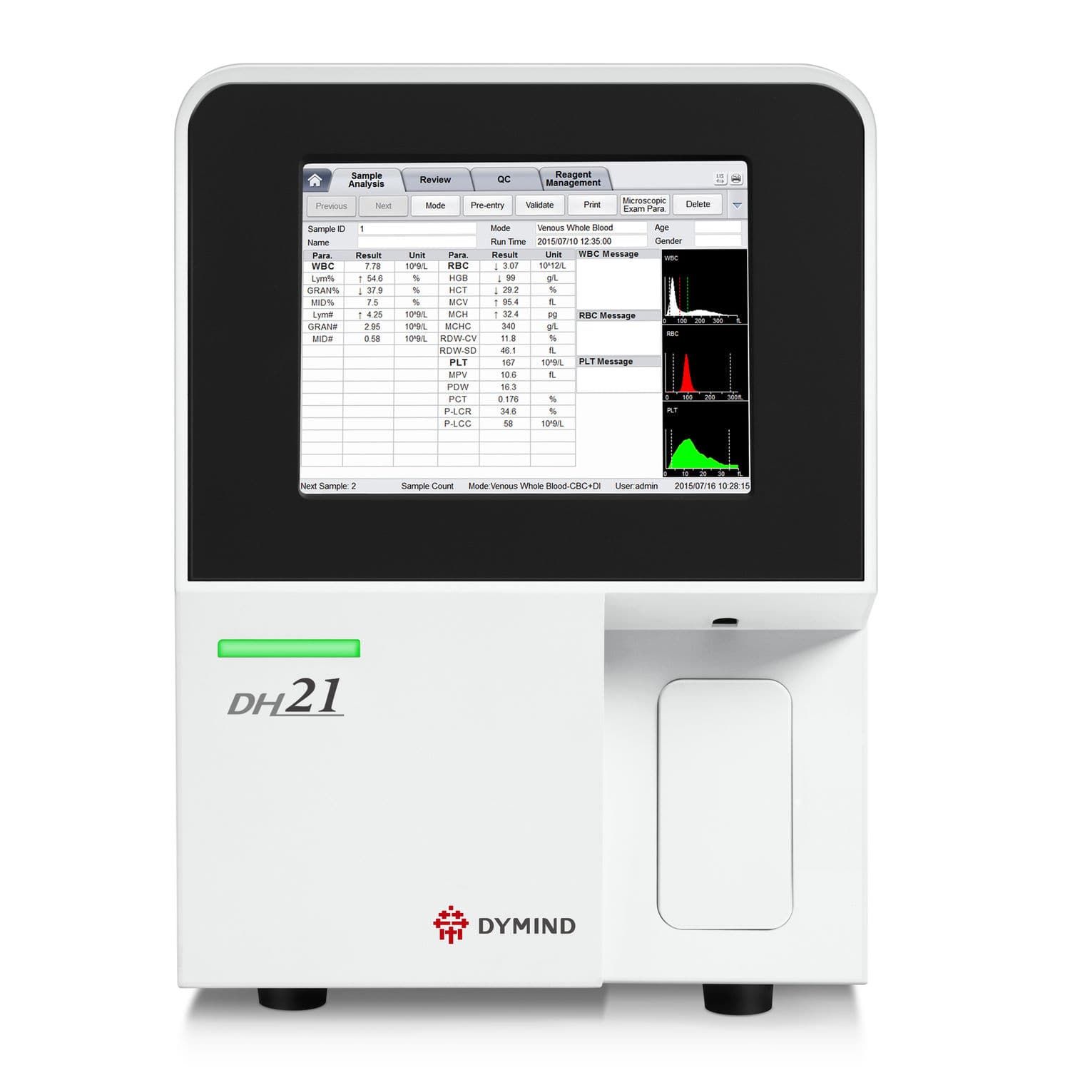 Analizador De Hematología Para Hospitales - DH21 - Shenzhen Dymind ...