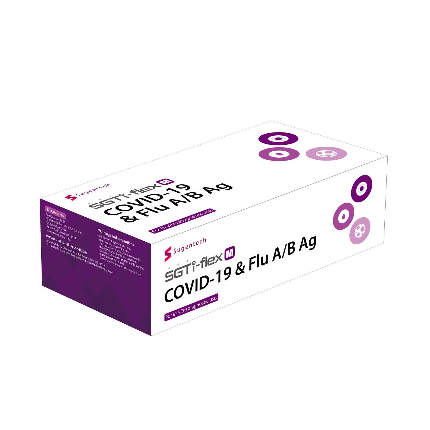 Prueba rápida para COVID 19 SGTi flexM Sugentech Inc de gripe para antígenos SARS COV 2