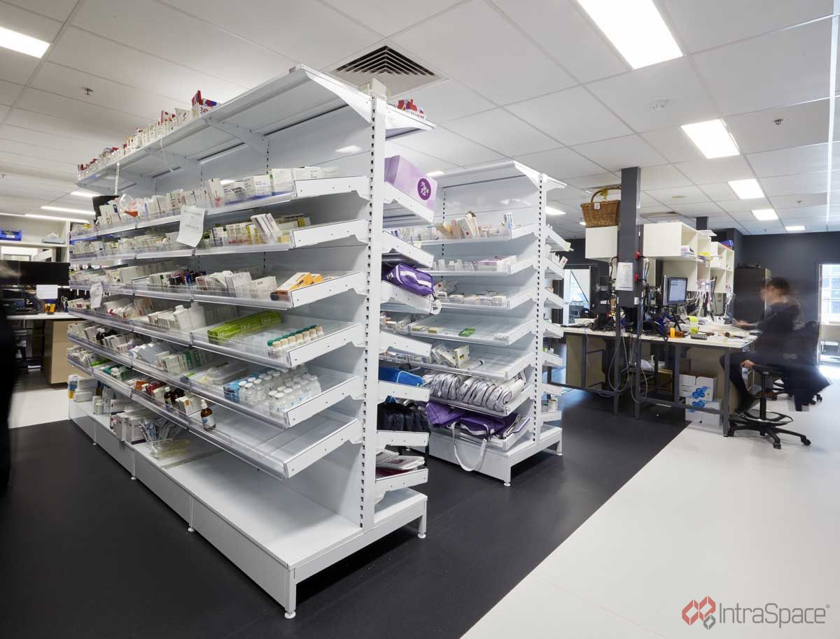 Estantería modular - IntraSpace - de farmacia