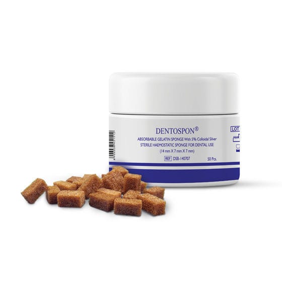 Agente hemostático pad Dentospon® Aegis Lifesciences cirugía dental