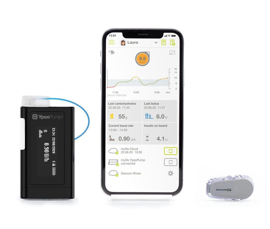 Bomba de insulina inalámbrica mylife YpsoPump MyLife con pantalla