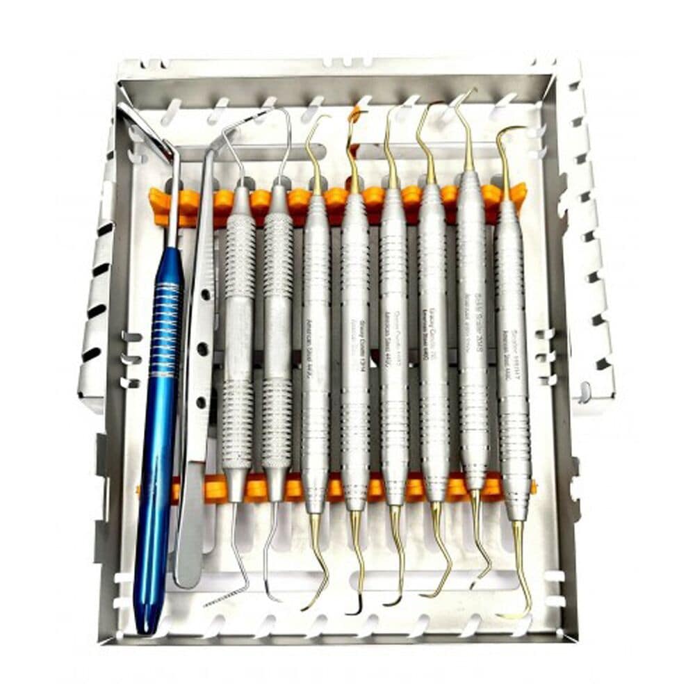 Juego De 5 Puntas Para Túnel De Implante Dental - Color Azul Recubierto, Acero Inoxidable, Ideal Para Cirugía Oral Y Elevación De Ligamento PDL