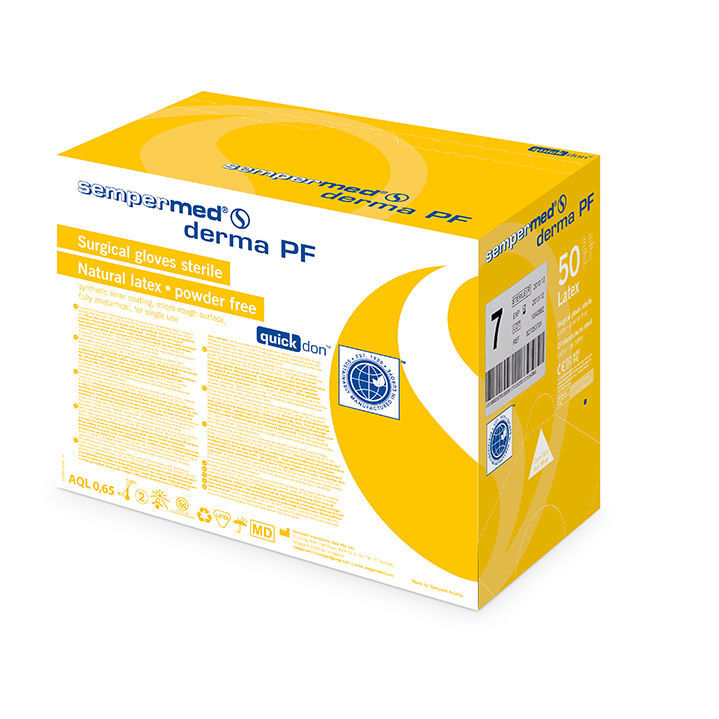 Guante de látex - derma PF - Sempermed Industrial - quirúrgico / sin ...