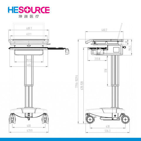 Carro informático para ordenador portátil / con batería - HS-T-12