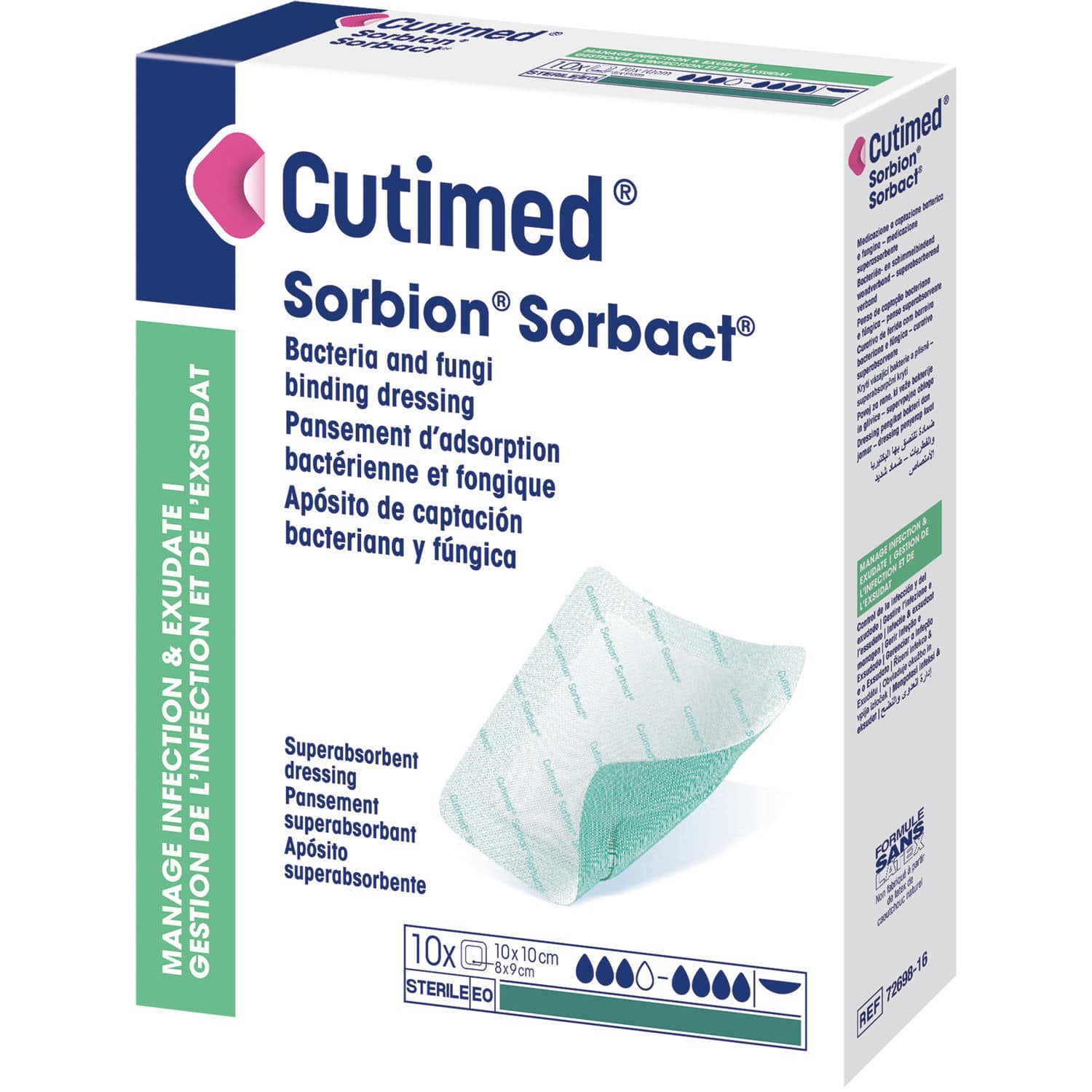 Tirita Sorbion® Sorbact® Cutimed antimicrobiano / absorbente