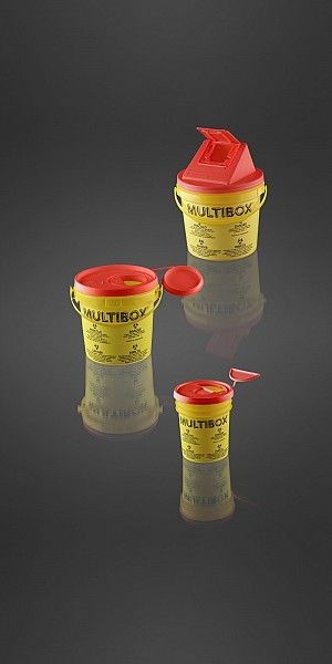 Contenedor de desechos - 25201, 25205 - F.L. Medical - de polietileno