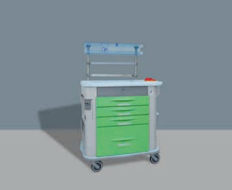 Carro de anestesia - MG - AURION - para medicamentos / con cajón / médico