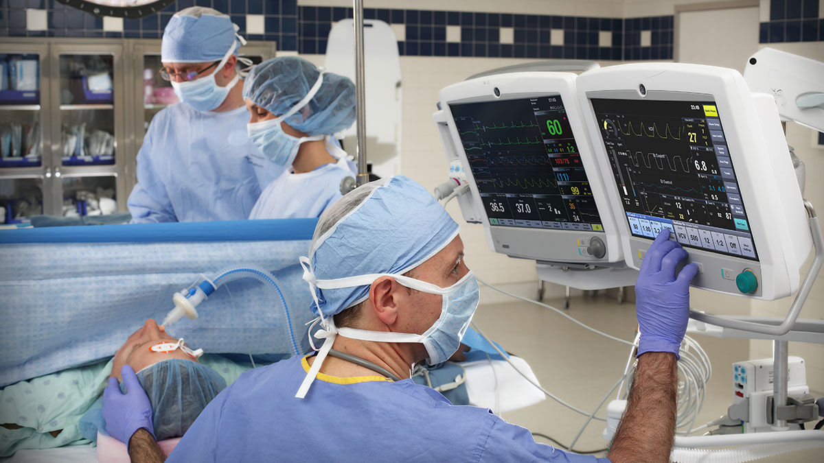 Estación de anestesia en carro / con monitorización respiratoria / con